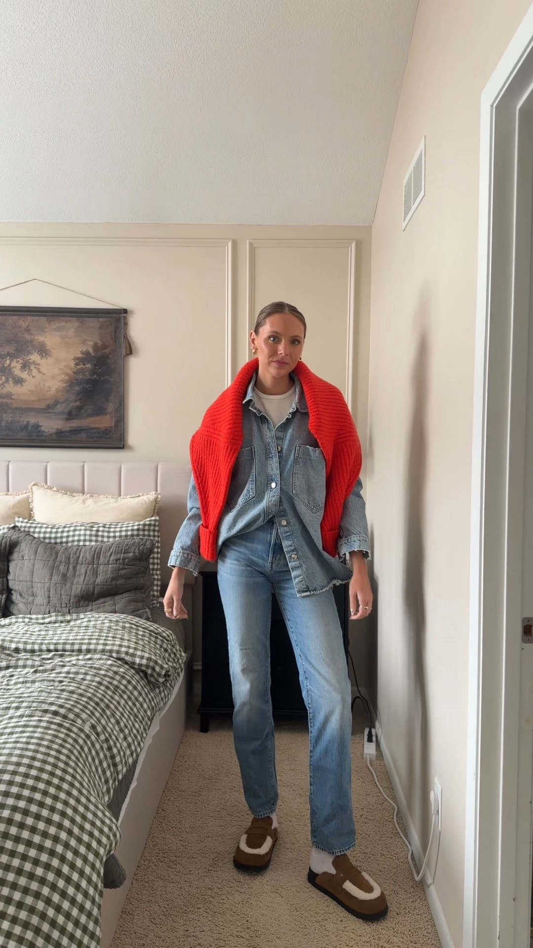 adding a pop of color to today’s denim on denim look! 

#LTKgrwm #LTKTall #LTKootd