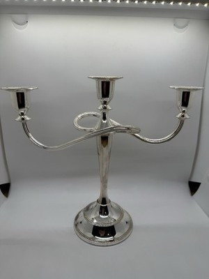 vintage Queen Anne silver-plated 3-light candelabra Candle Holder | eBay US