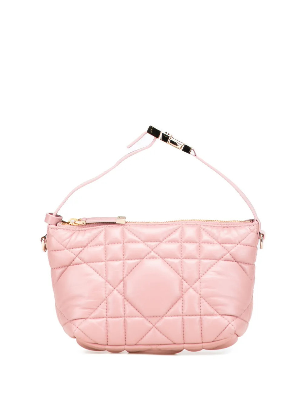 Christian Dior Pre-Owned 2022 Small Calfskin Macrocannage Diortravel Nomad Pouch handbag - Pink | Farfetch Global