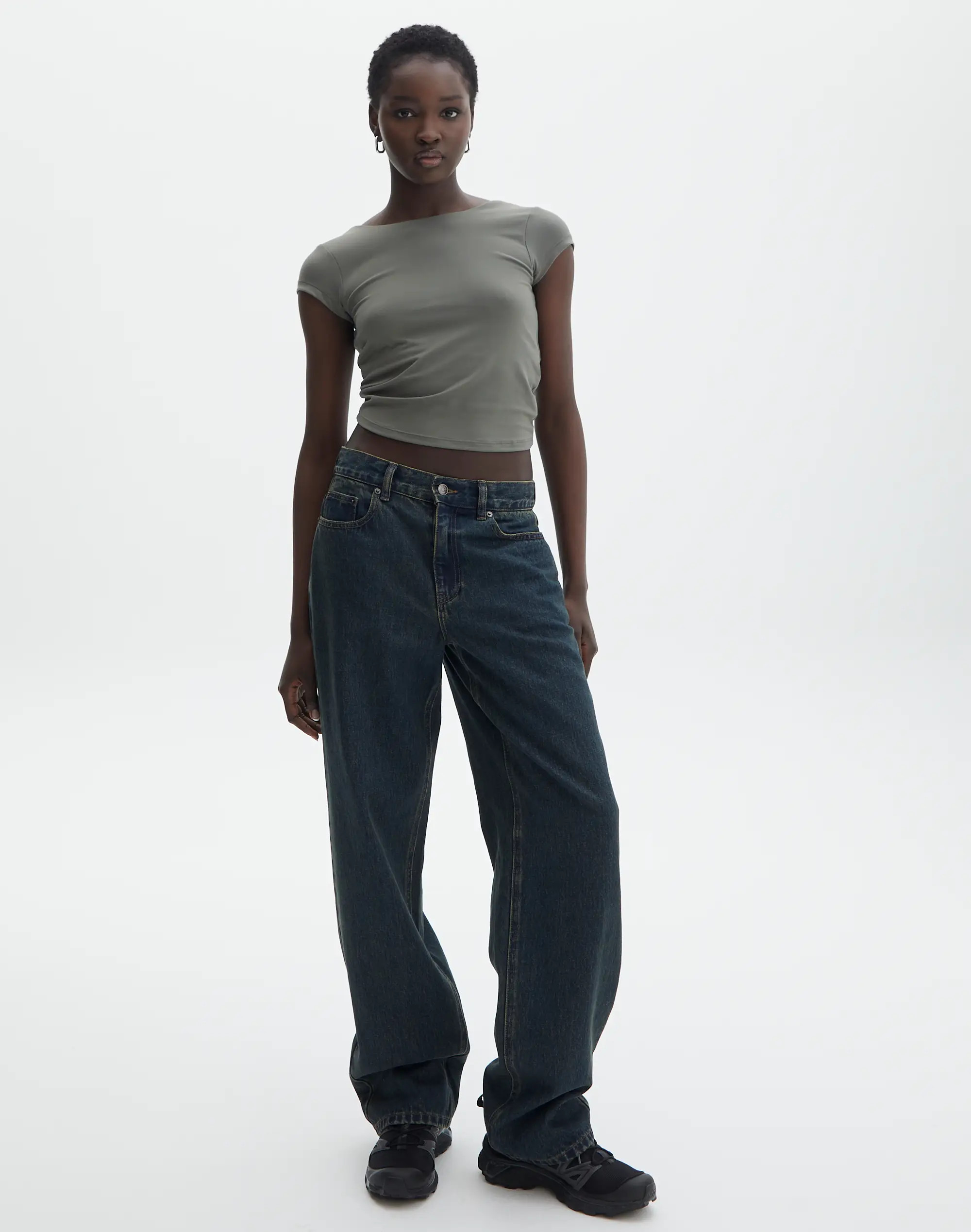 Mid Rise Baggy Leg Puddle Jean | Glassons (NZ)
