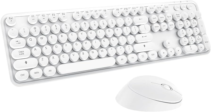 Wireless Keyboard Mouse Combo, 104 Keys Cute Colorful Keyboard with Number Pad & Mouse for Window... | Amazon (US)