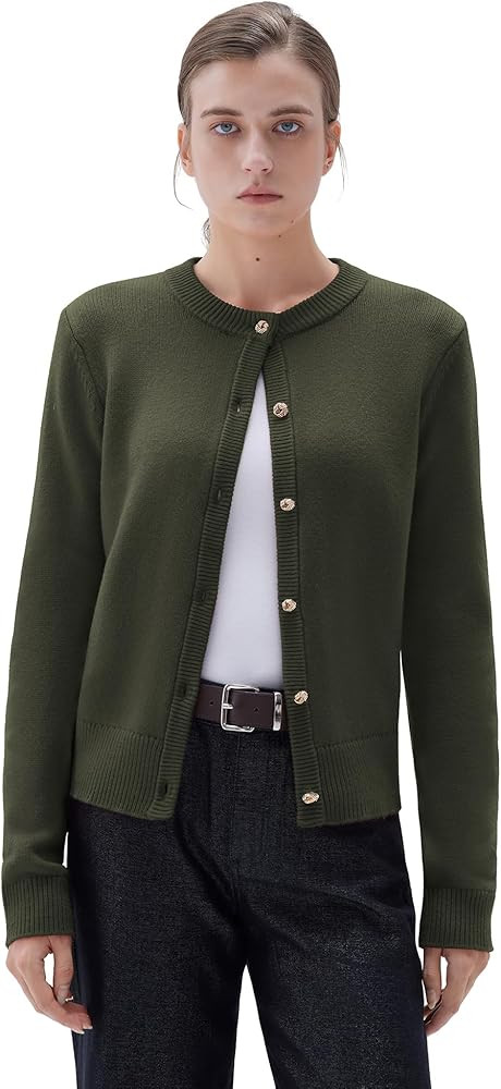 SUUKSESS Women Chunky Cashmere Cardigan Sweaters Trendy Fall Fashion Button Up Long Sleeve Knit O... | Amazon (US)