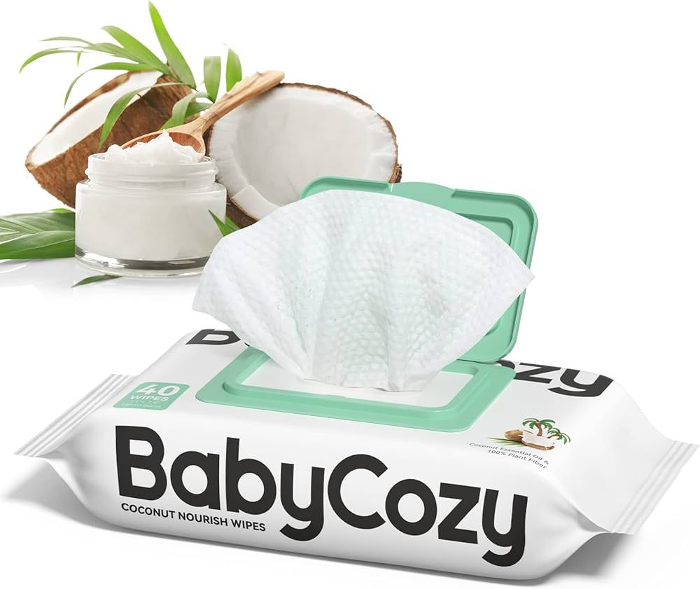 Baby Wipes, New Lotion Formula - Cleansing & Moisturizing 2-in-1 Babycozy Baby Diaper Wipes, 100%... | Amazon (US)