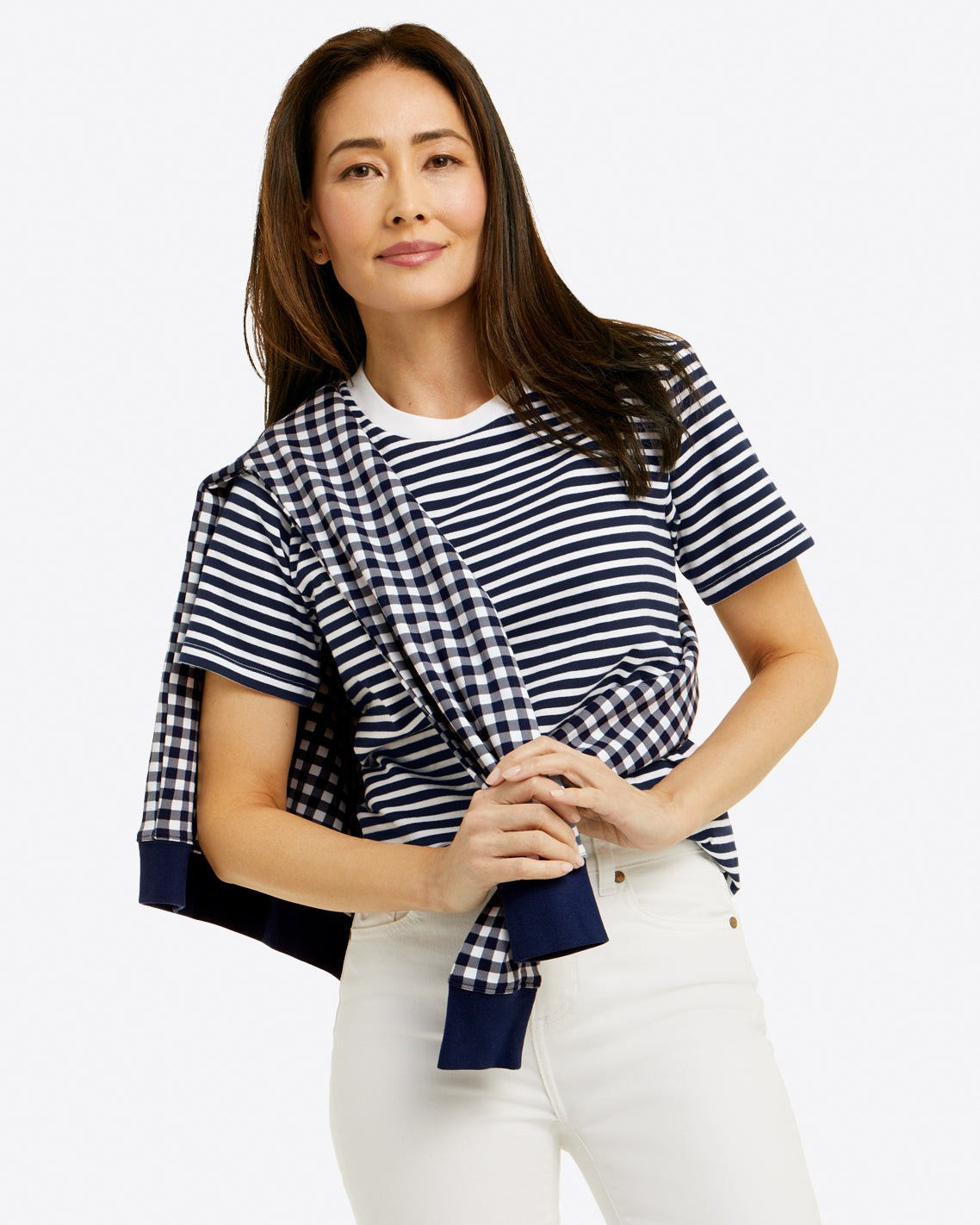 Crewneck T-Shirt in Nautical Stripe | Draper James (US)
