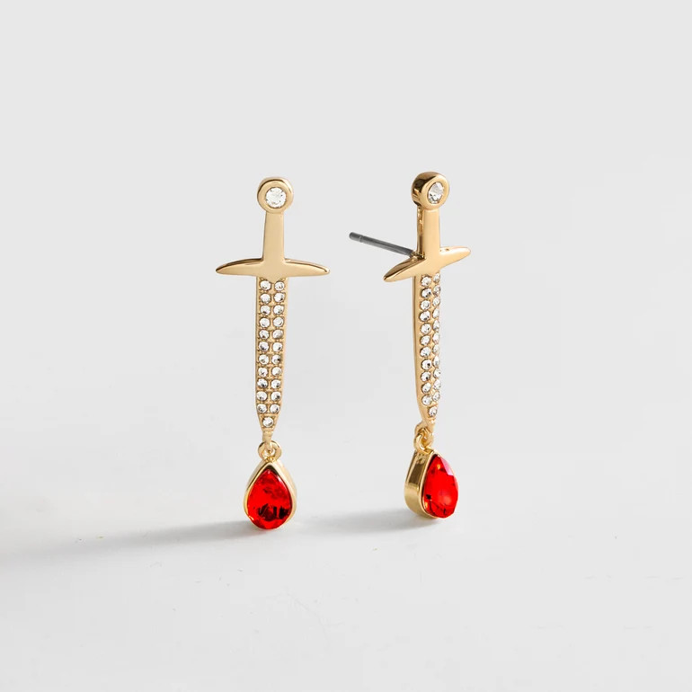 Cutting Edge Gold Dagger Earrings | BaubleBar