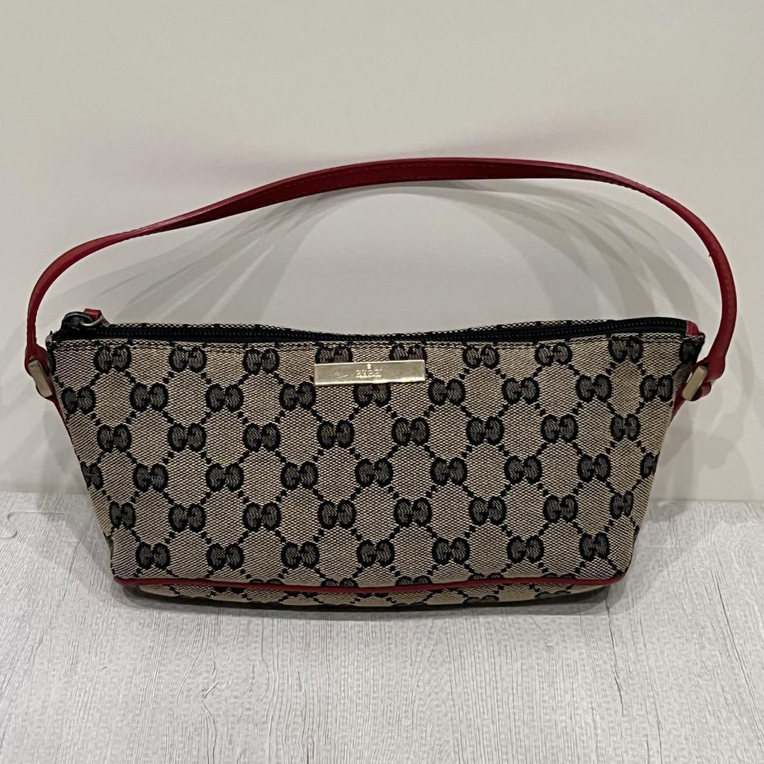 GUCCI GG Canvas Logo Plate Accessories Pouch 240927N | eBay US