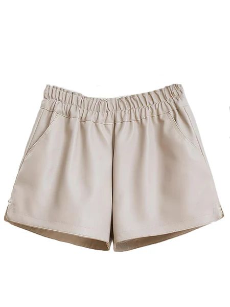 'Cheryl' Elastic Waist Faux Leather Shorts (2 Colors) | Goodnight Macaroon