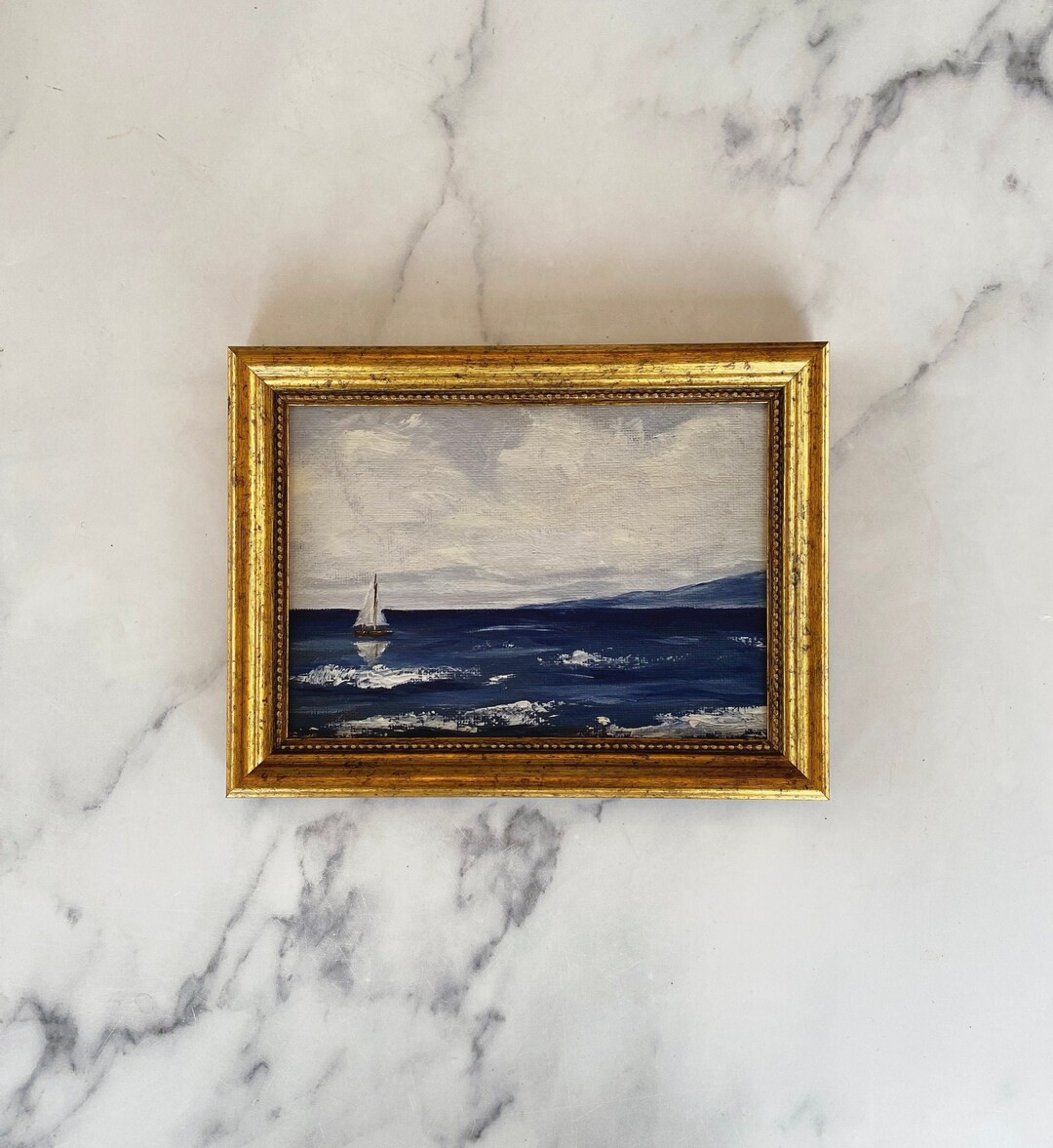 SAILBOAT #5 Art Print - Unframed Oil Painting Print - Coastal Beach Art - Seascape Painting - Min... | Etsy (US)