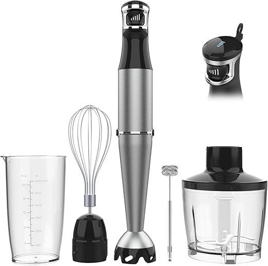 Immersion Blender Handheld Corded Hand Blenders Set 1100W, Trigger Variable Speed 5 in 1 Stick Em... | Amazon (US)