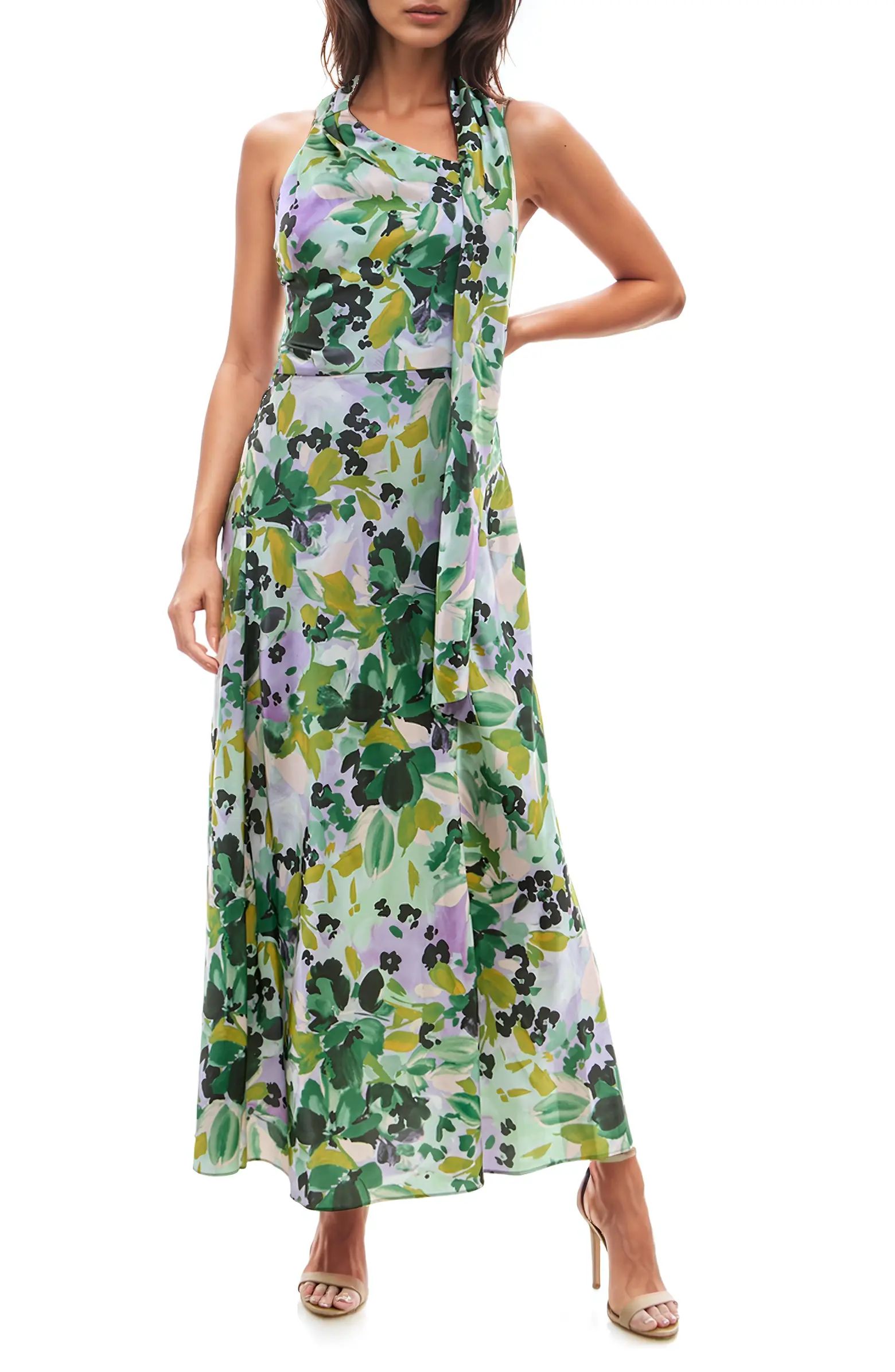 Socialite Floral Halter Neck Maxi Dress | Nordstrom | Nordstrom