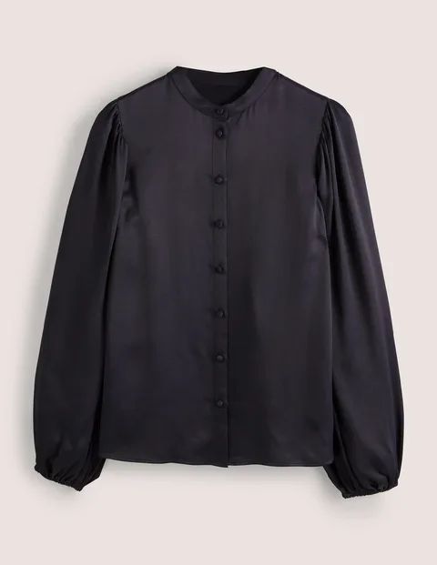 Blouson Sleeve Satin Shirt | Boden (UK & IE)