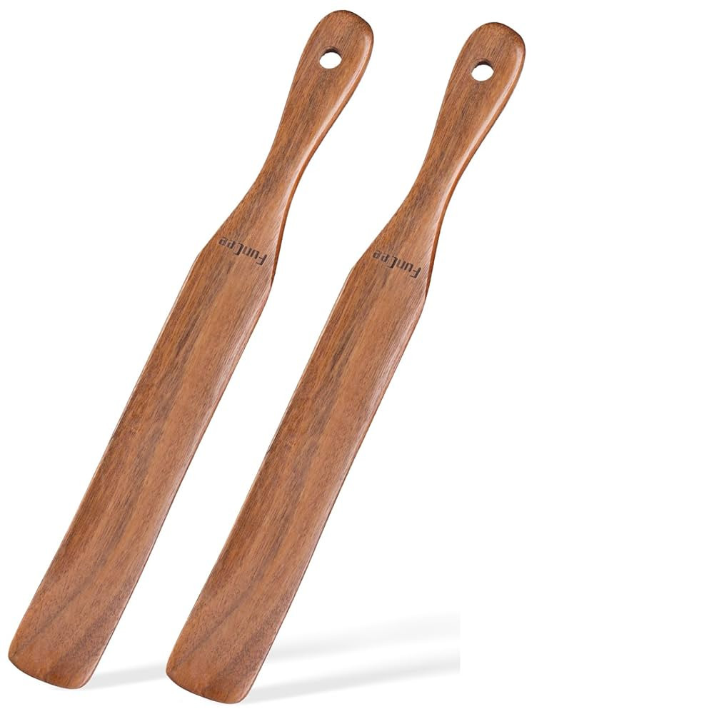 2 Pack Wooden Spurtle for Sourdough Starter, Mixing, Reaching Bottom of Jar, Dough Whisk, Long Ha... | Amazon (US)