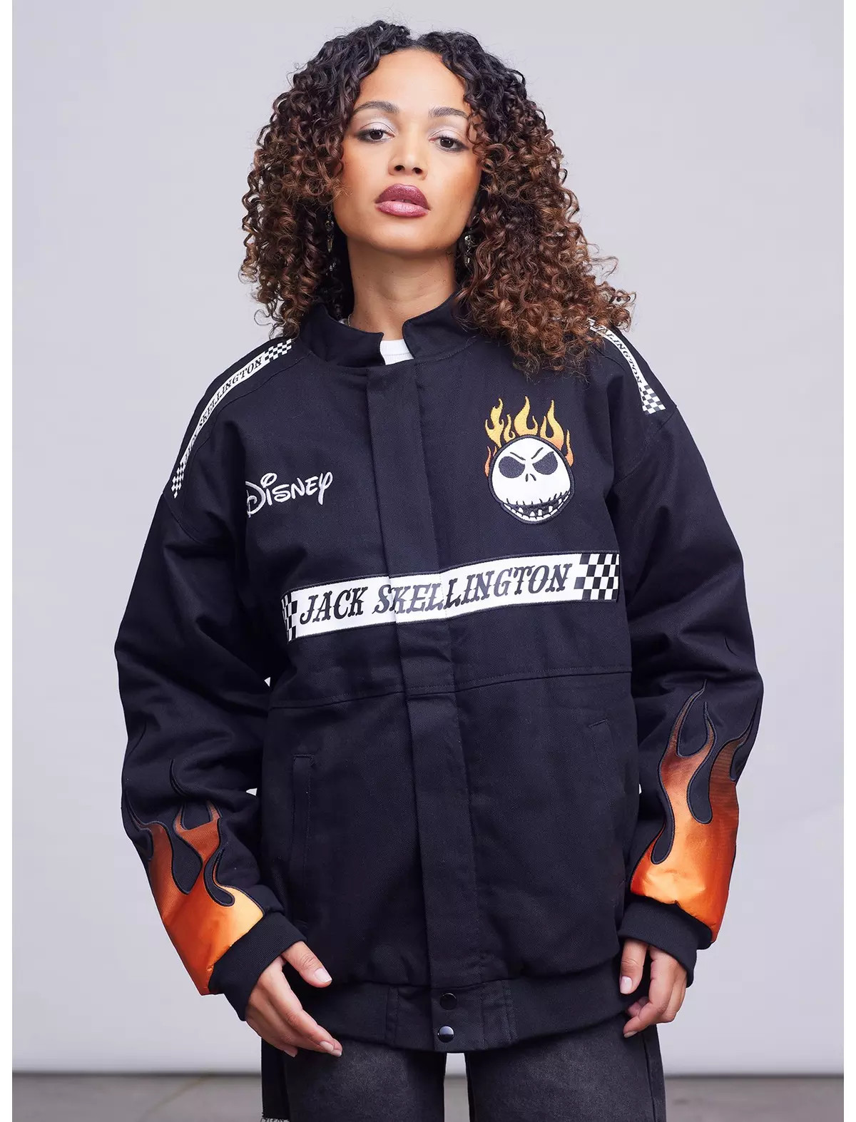 Disney The Nightmare Before Christmas Jack Skellington Flaming Racing Jacket — BoxLunch Exclusi... | BoxLunch