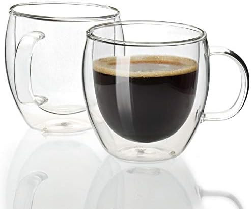 Sweese 412.101 Espresso Cups Shot Glass Coffee 5 oz Set of 2 - Double Wall Insulated Glass Mugs w... | Amazon (US)