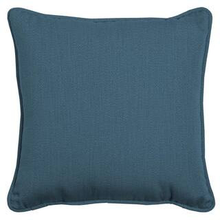 ARDEN SELECTIONS Oasis 20 in. Chambray Blue Square Indoor/Outdoor Throw Pillow | The Home Depot