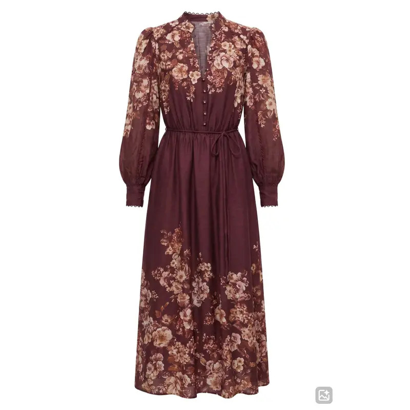 Ever New Peyton Belted Long Sleeve Button Front Maxi Dress in Warrantina Floral at Nordstrom, Size 4 | Nordstrom