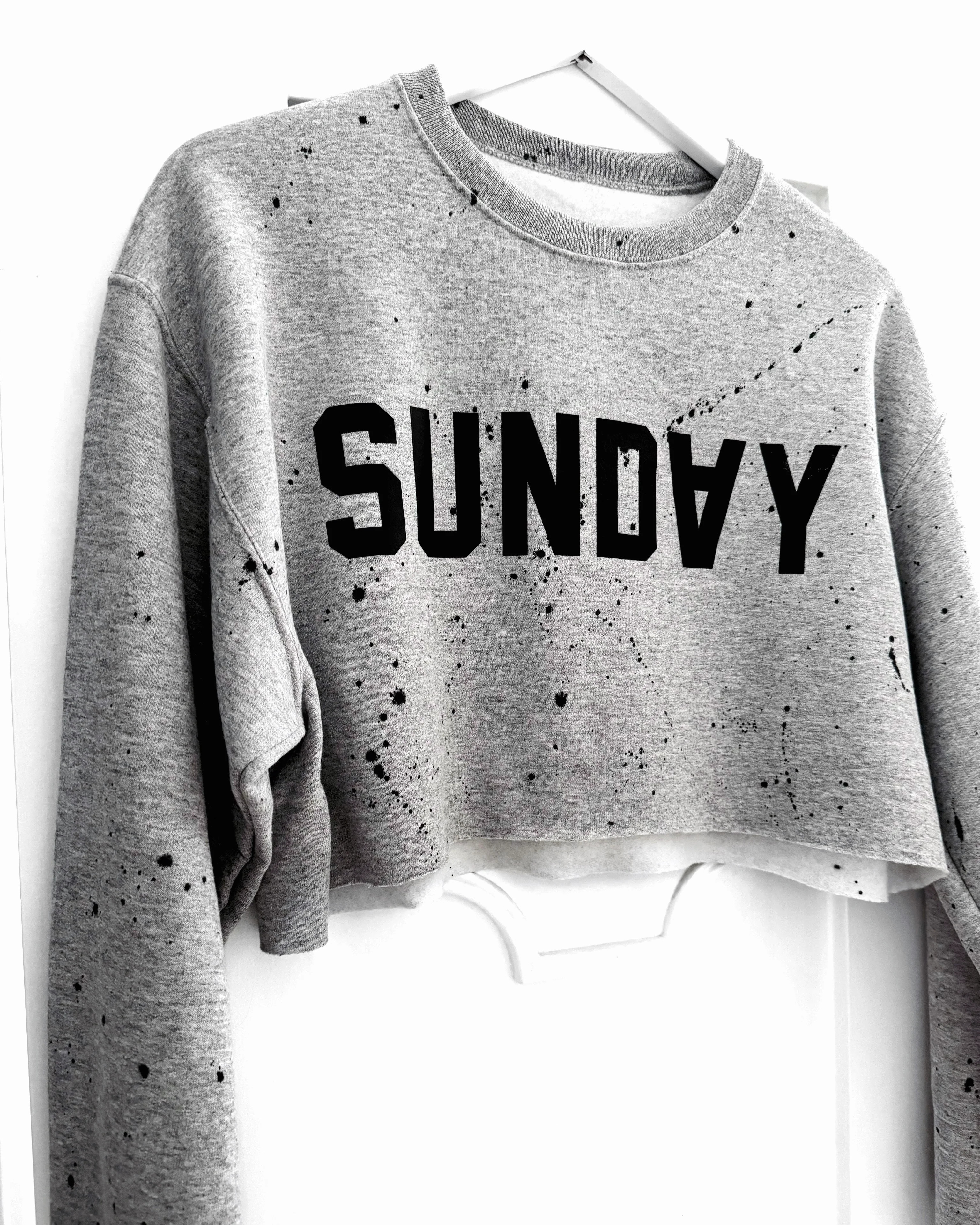 Cropped Crew / Grey SUNDAY | MYRRHE