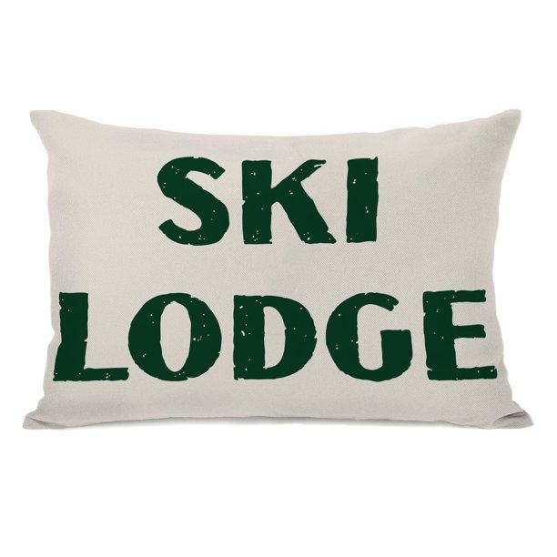 OneBellaCasa Ski Lodge Throw Pillow | Walmart (US)