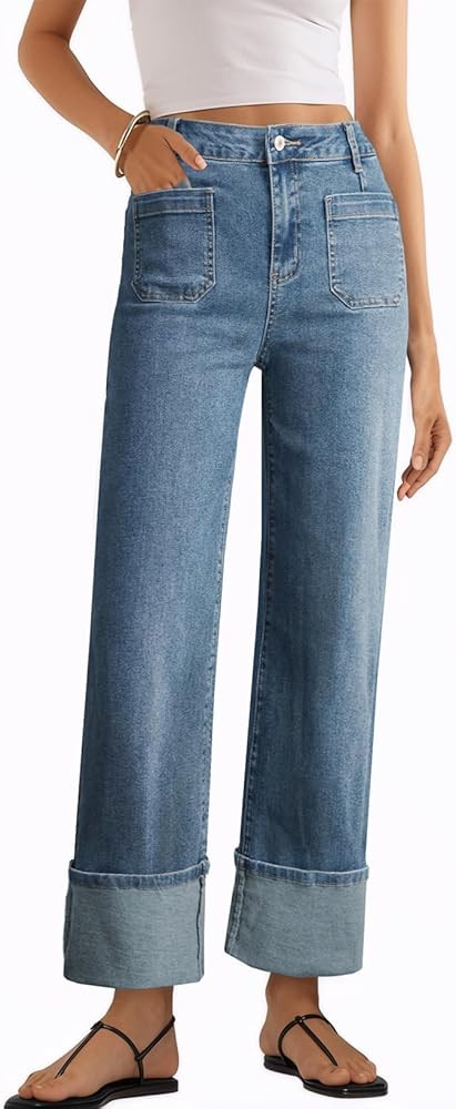 EVALESS Women's High Waisted Wide Leg Jeans | Amazon (US)