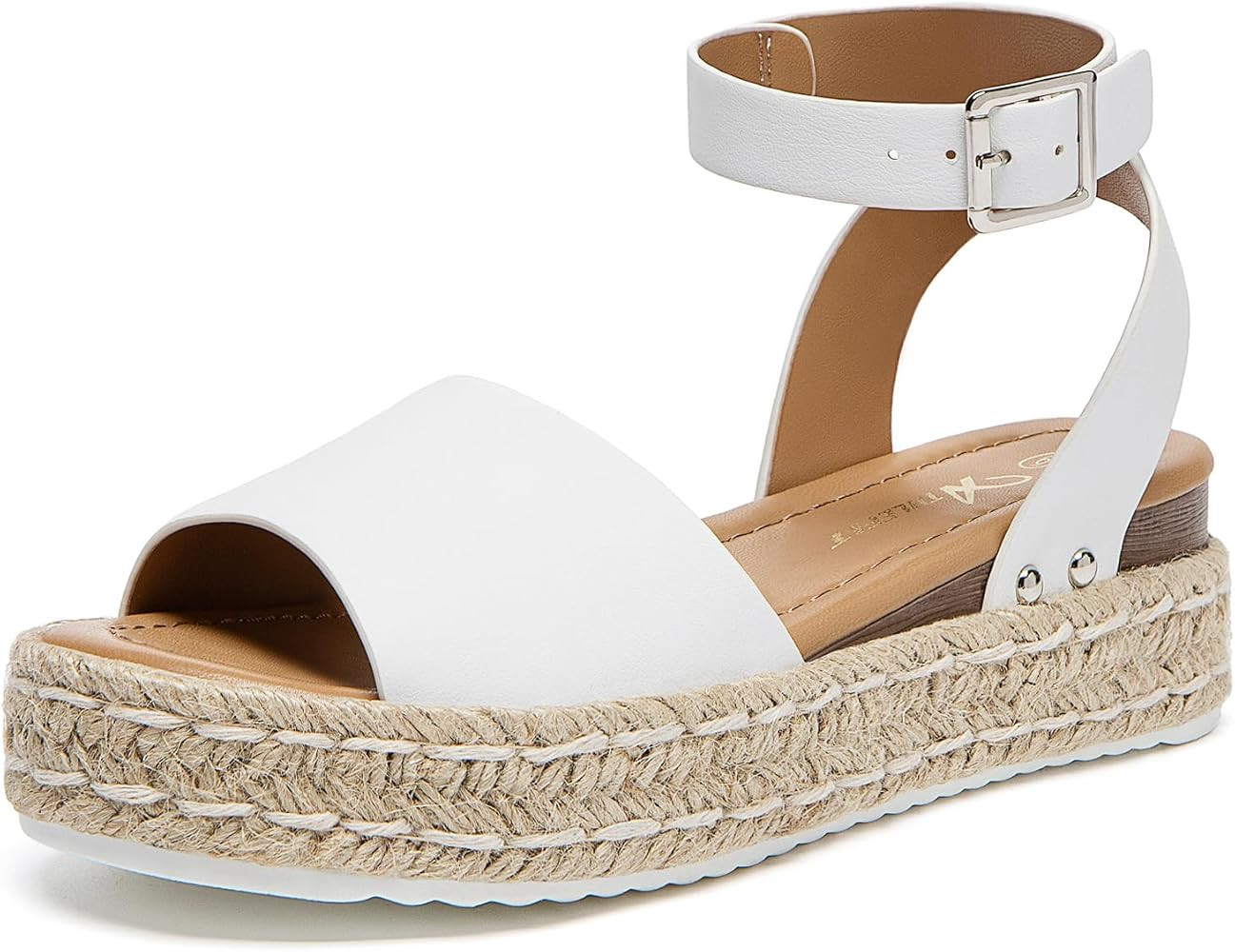 Athlefit Women's Platform Espadrille Wedge Sandals Comfortable Open Toe Buckle Sandals for Summer... | Amazon (US)
