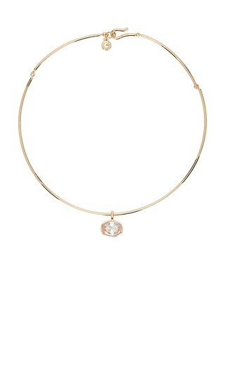 BaubleBar Jelane Gem Collar Necklace in Metallic Gold. | Revolve Clothing (Global)
