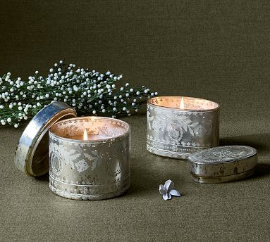 Etched Mercury Lidded Candle | Pottery Barn (US)