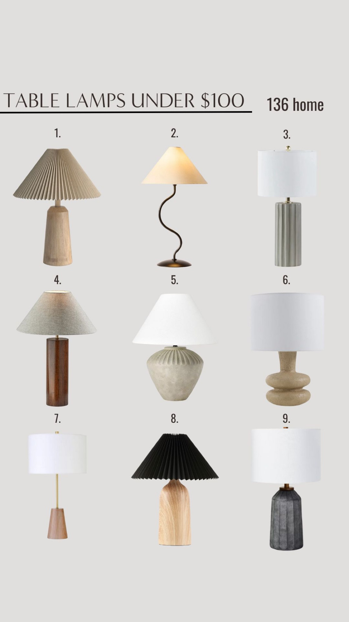 Table Lamps Under $100 #tablelamps #lamps #lighting #modern #moderndecor #homedecor #interiordesign

#LTKstyletip #LTKhome #LTKfindsunder100