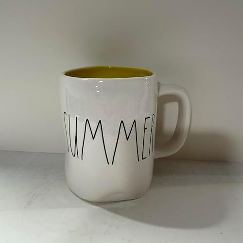 Rae – SUMMER WHITE CERAMIC MUG WITH YELLOW INTERIOR | Coffee Cup, Tea Cup, Hot Cocoa Mug | Farm... | Amazon (US)