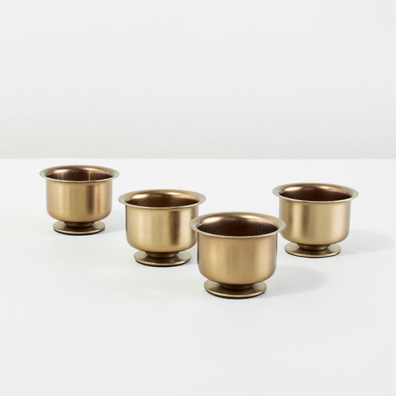 4pc Brass Votive Candle Holder Set - Hearth & Hand™ with Magnolia | Target