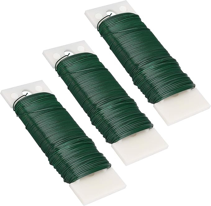 Livder 3 Pack 114 Yards 22 Gauge Green Flexible Paddle Wire for Crafts, Christmas Wreaths Tree, G... | Amazon (US)