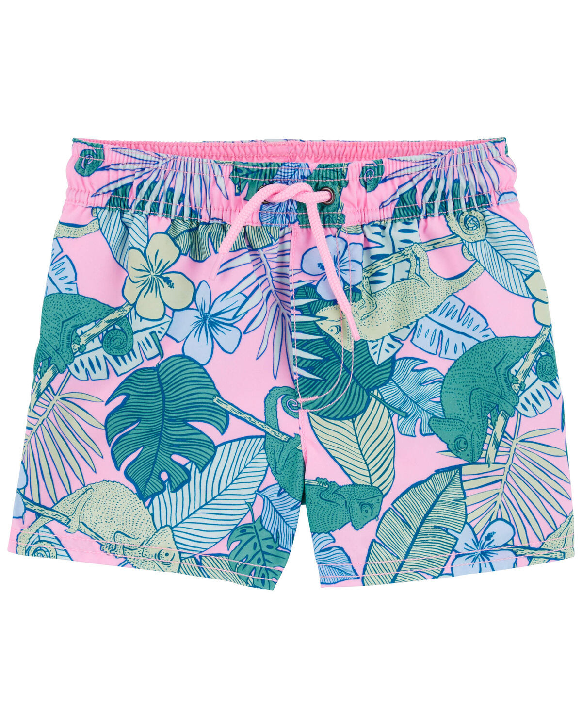 Pink/Green Toddler Tropical Swim Trunks | carters.com | Carter's