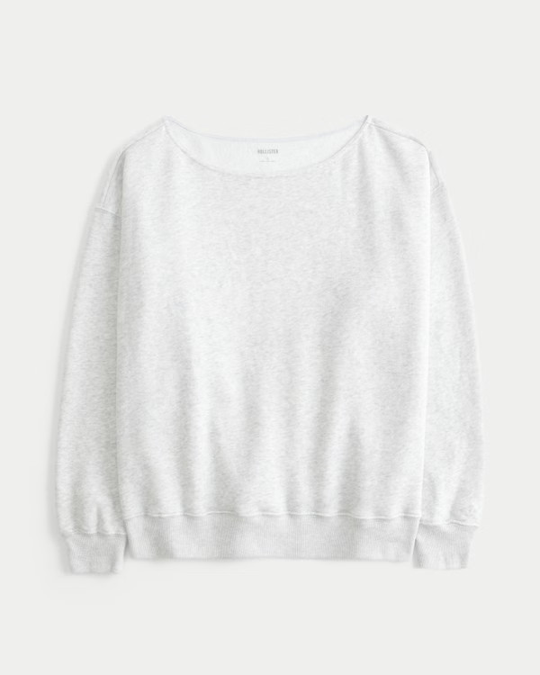 Oversized Off-the-Shoulder Sweatshirt | Hollister (US)