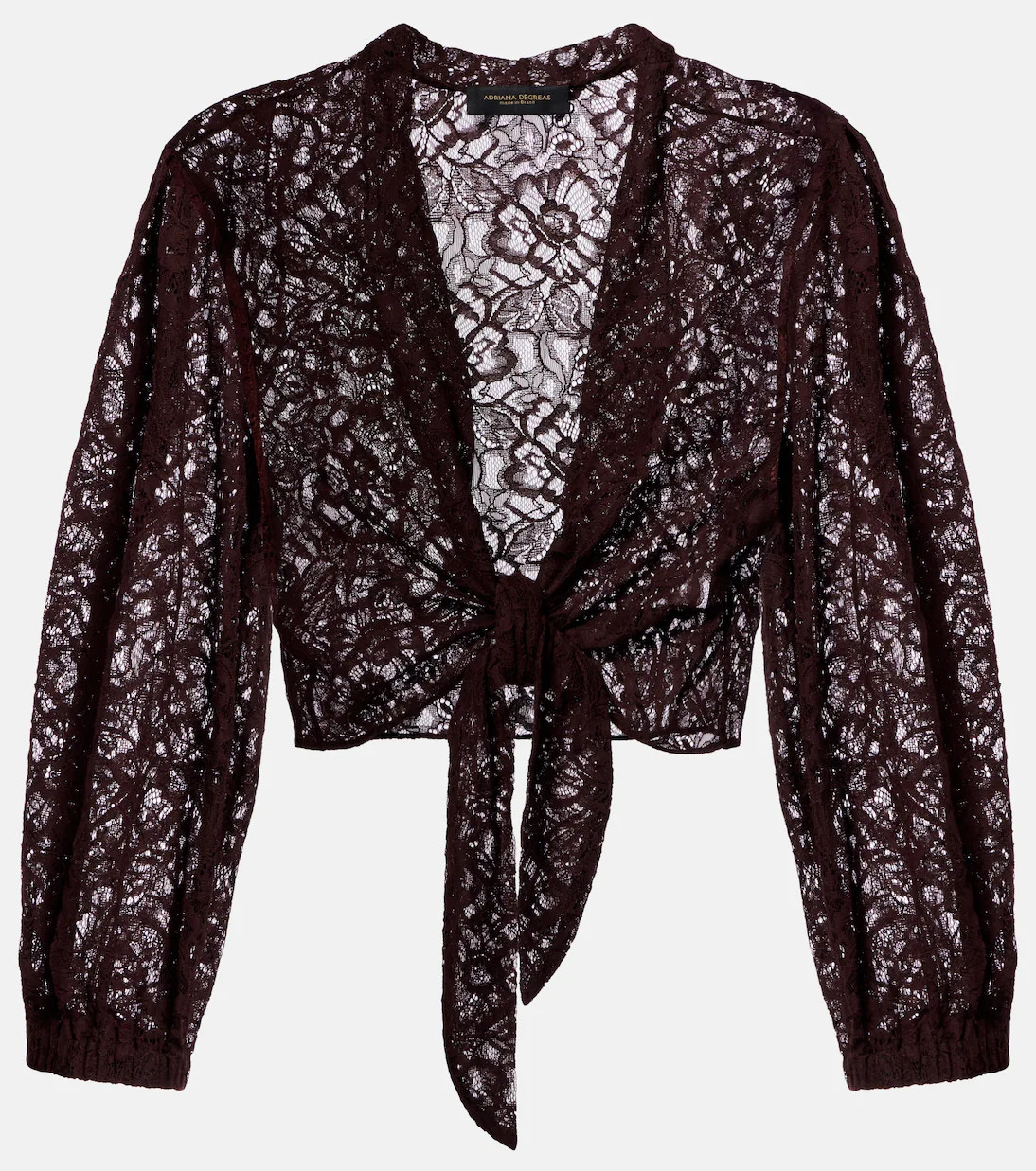 Cotton-blend lace crop top | Mytheresa (US/CA)