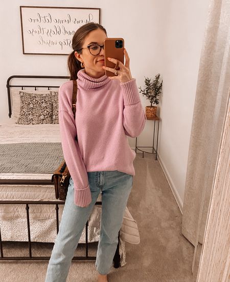 Loving this cozy sweater!! 💜✨🤩 The turtleneck is super cozy & I love all the colors! Super affordable & on sale! 

#LTKfindsunder50 #LTKsalealert #LTKstyletip