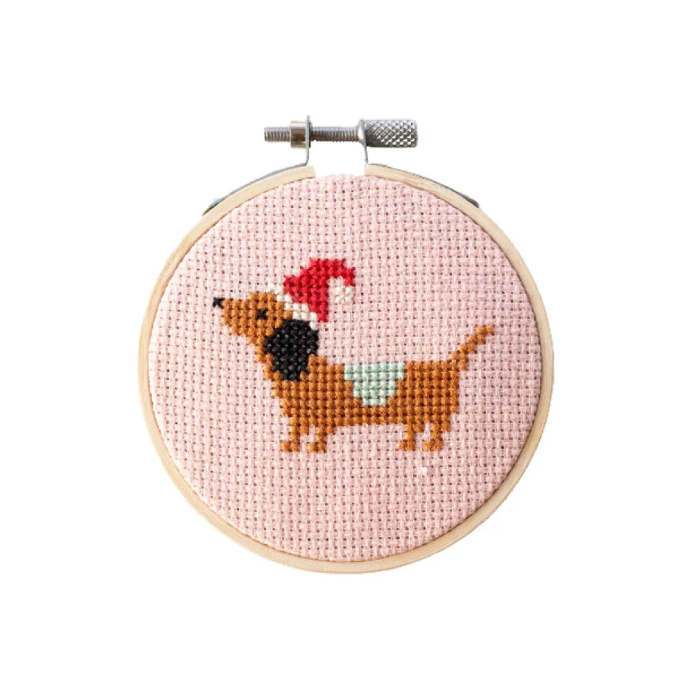 Christmas Dachshund DIY Cross Stitch Kit | Shop Sweet Lulu