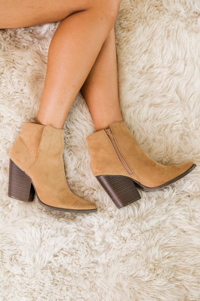 Cecily Brown Suede Booties | The Pink Lily Boutique