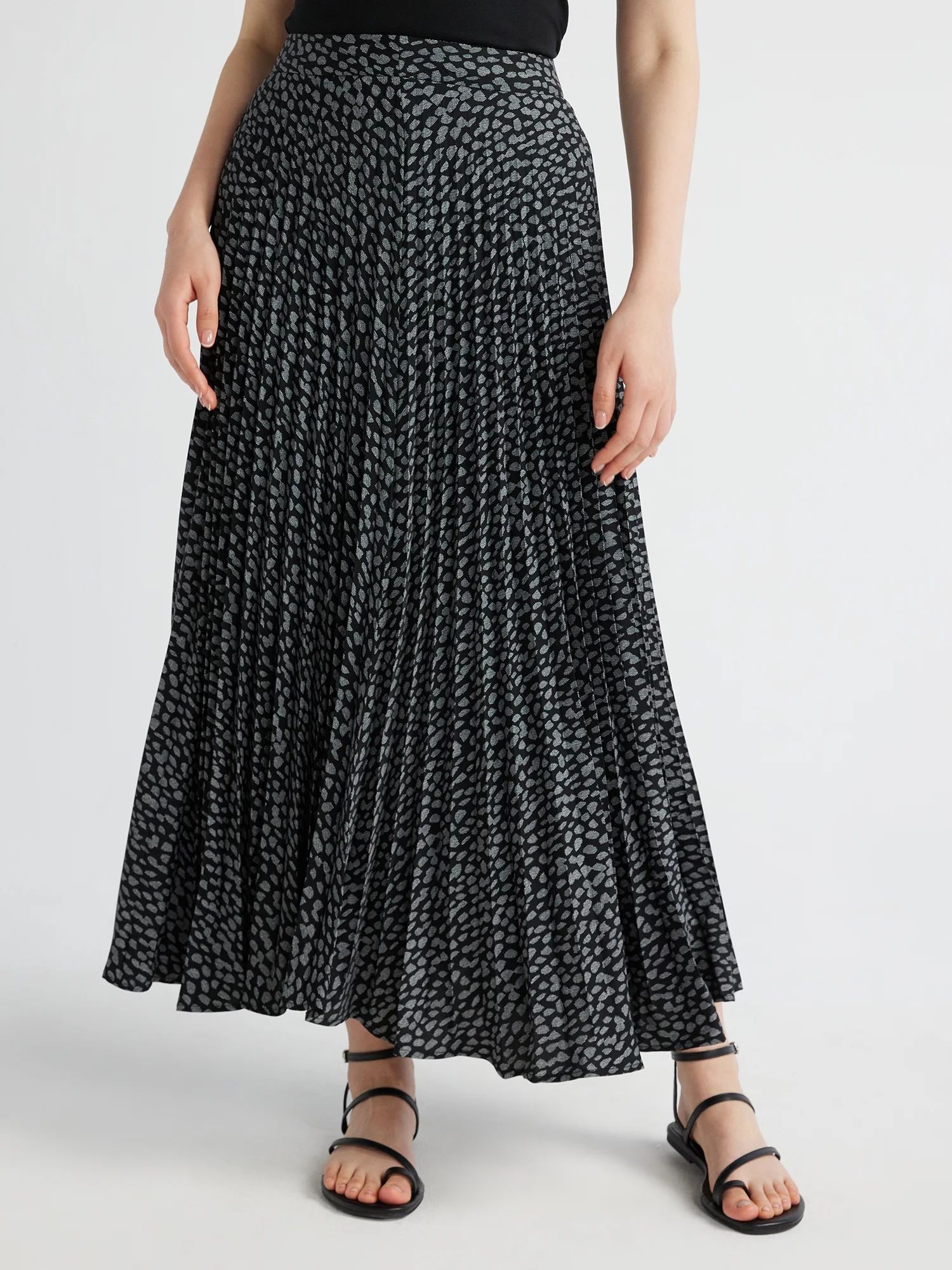 Scoop Women’s Pleated Maxi Skirt, Sizes XS-XXL | Walmart (US)