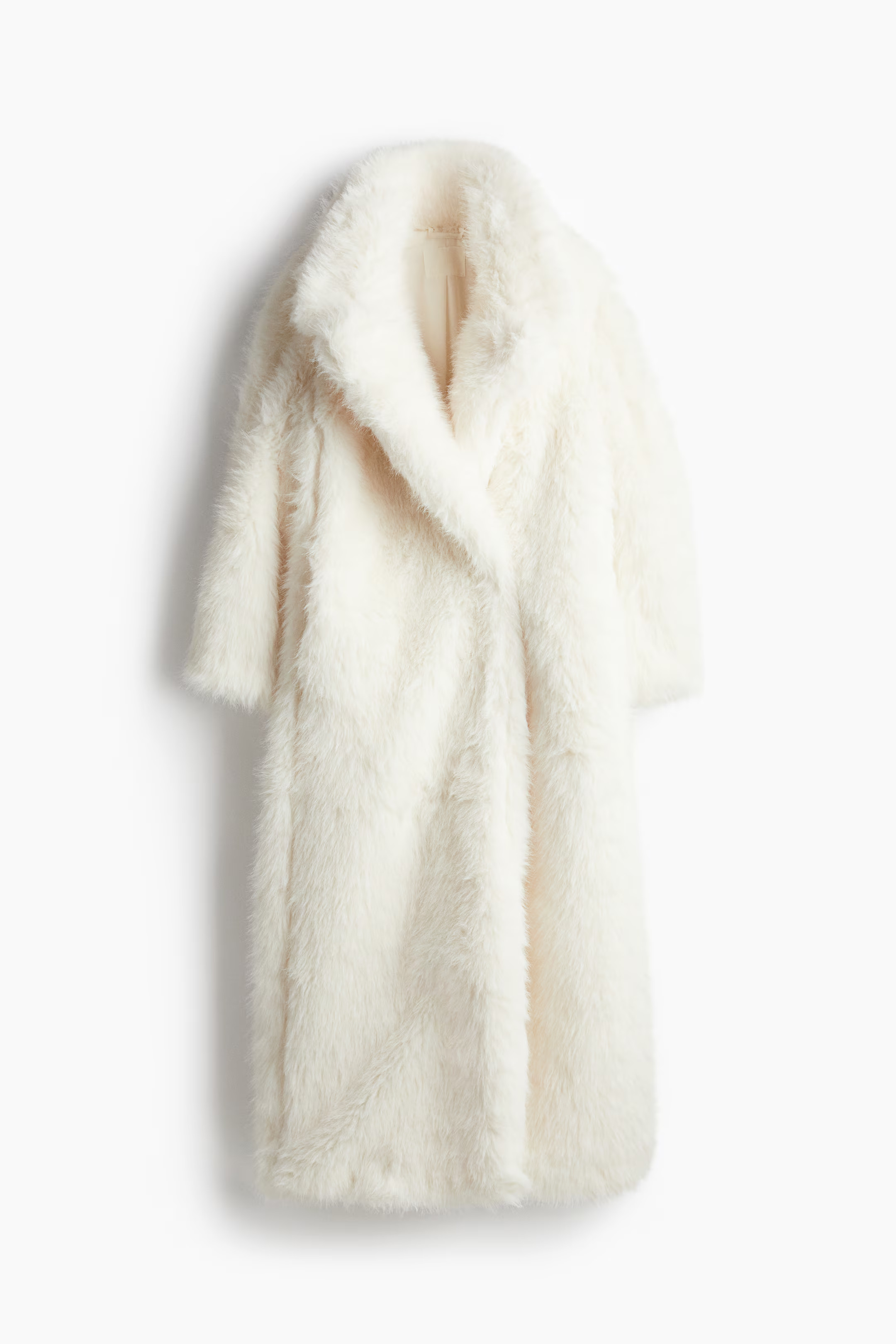 Fluffy maxi coat - Cream - Ladies | H&M GB | H&M (UK, MY, IN, SG, PH, TW, HK)