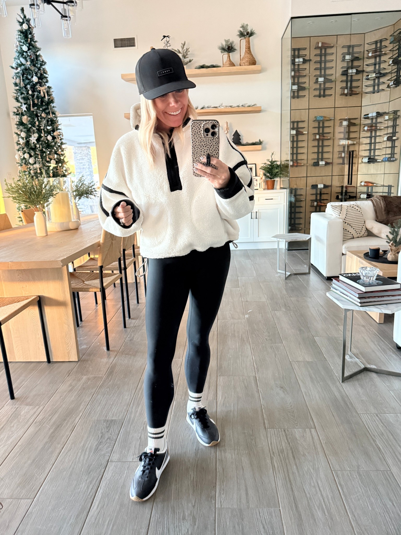 Free people half zip and spanx 7/8 leggings. Small in both and sneakers tts 

#LTKmomlife #LTKootd