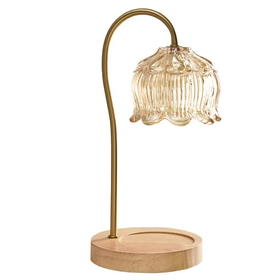 Home Decor Collection Amber 13" Candle Warmer Lamp with Adjustable Brightness | Walmart (US)