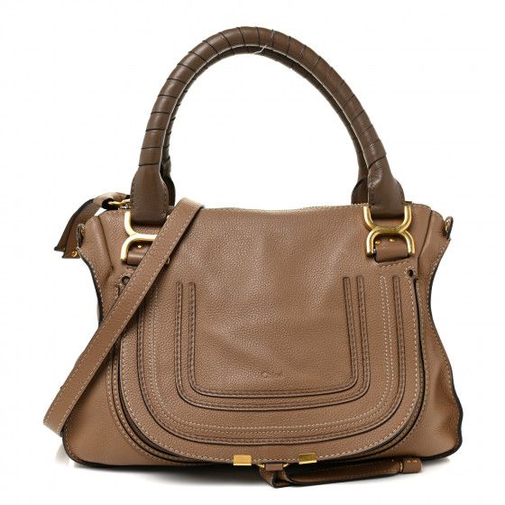 CHLOE Calfskin Medium Marcie Satchel Nut | FASHIONPHILE | Fashionphile