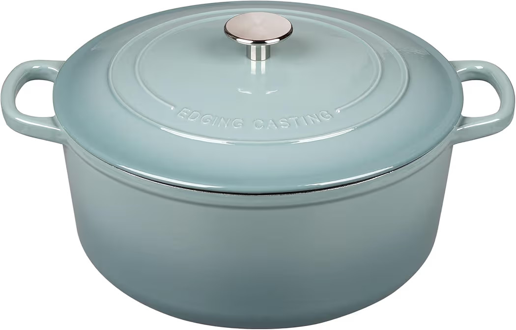 Enameled Dutch Ovens Cast Iron Dutch Oven Pot with Lid for Bread Baking, Cook, Dual Handle, 5.5 Q... | Amazon (US)