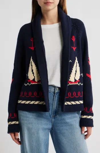 The Sailboat Lodge Shawl Collar Cardigan | Nordstrom