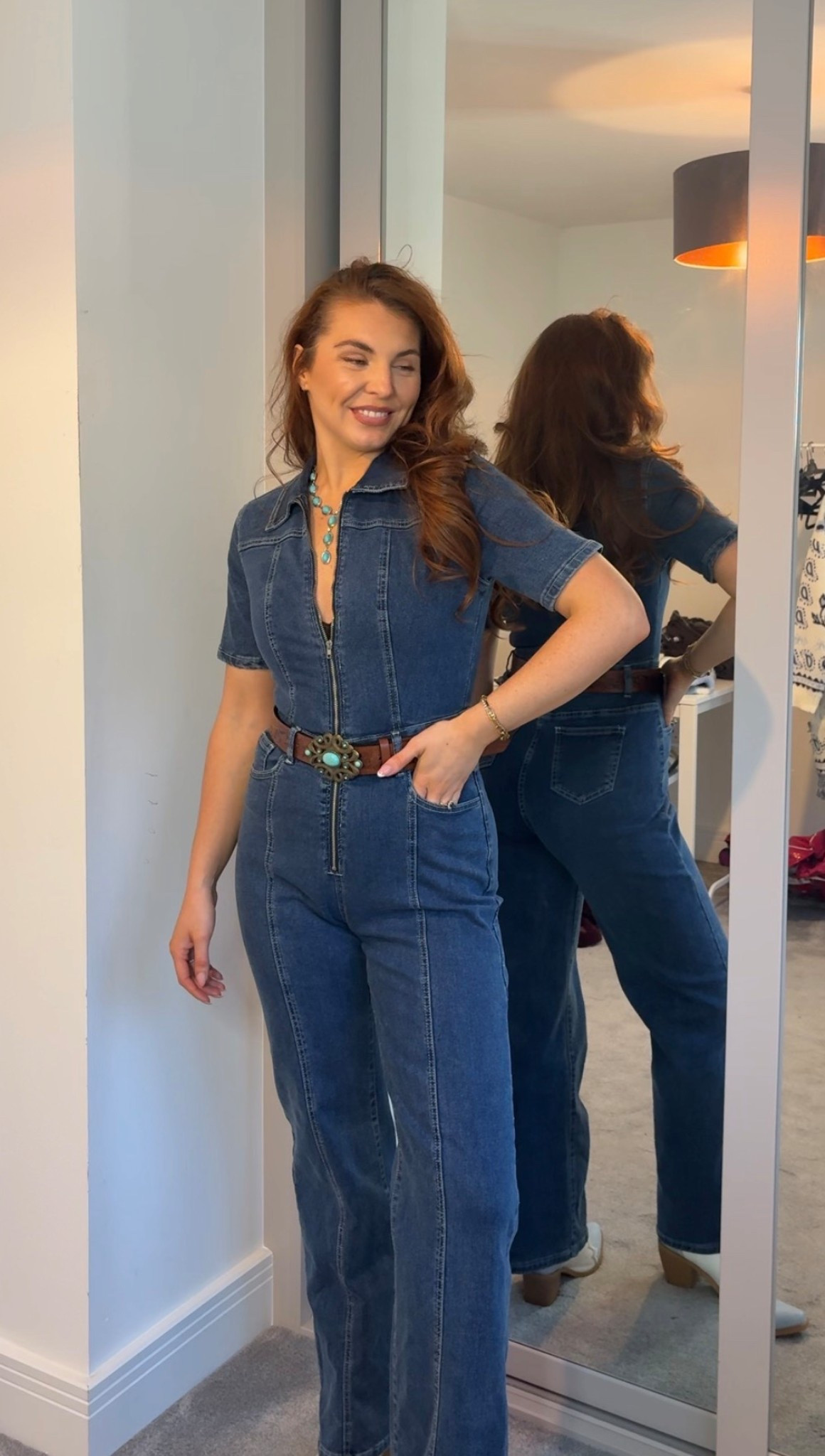 The perfect denim jumpsuit #westernstyling #westernfashion 

#LTKjeans #LTKuk #LTKwinter
