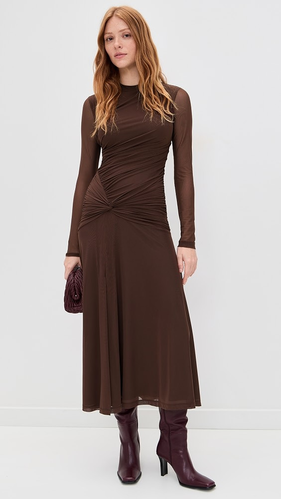 Selene Ruched Long Sleeve Dress | Shopbop