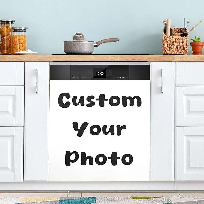 Custom Dishwasher Magnet Cover with Your Family Photos Easily Trimmable Decorative Fridge Panel S... | Amazon (US)
