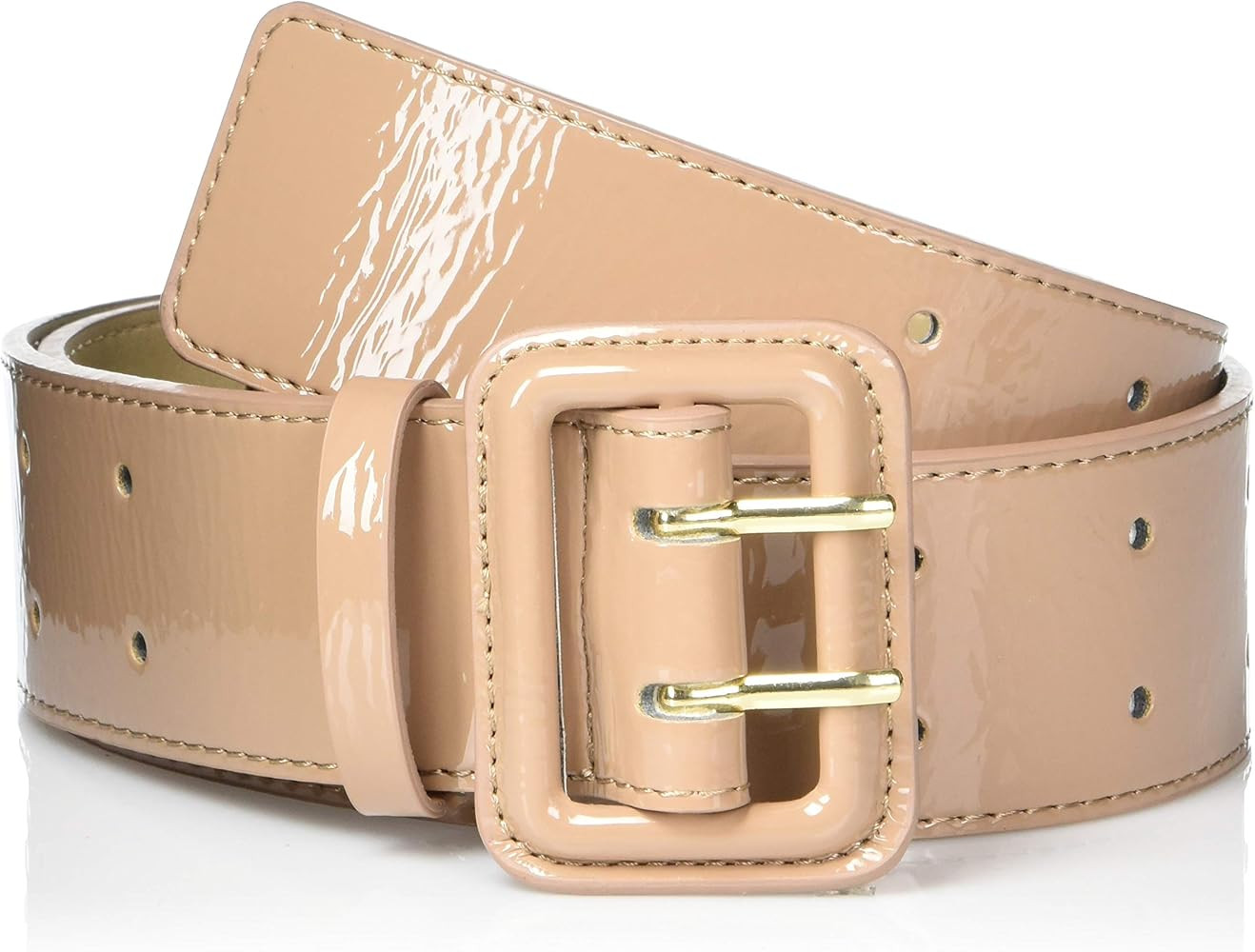 The Drop Women's @lisadnyc Patent Faux Leather Wide Belt | Amazon (US)