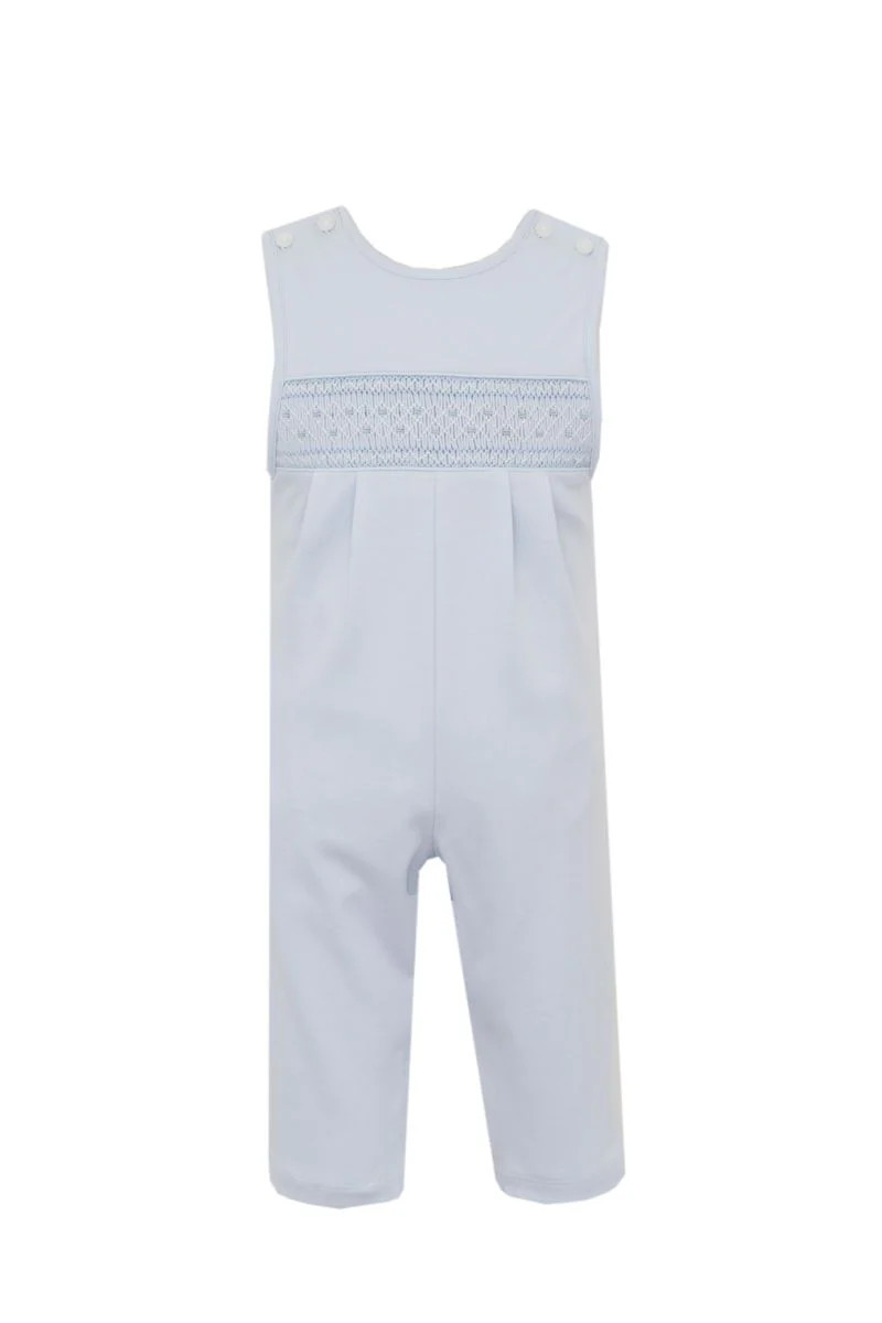 Marcos Boy Blue Knit Long Jon Jon- Smocked | Persnickety