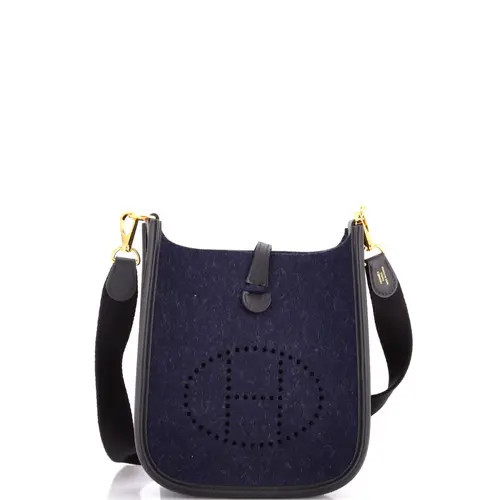 Pre-Owned Hermes Evelyne Bag Gen III Felt TPM in Blue at Nordstrom, Size X-Small | Nordstrom