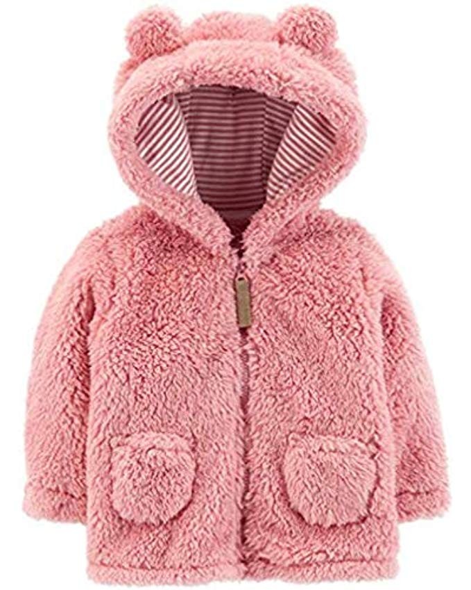 Carter's Baby Girls' Sherpa Jacket (Baby) - Light Pink | Amazon (US)